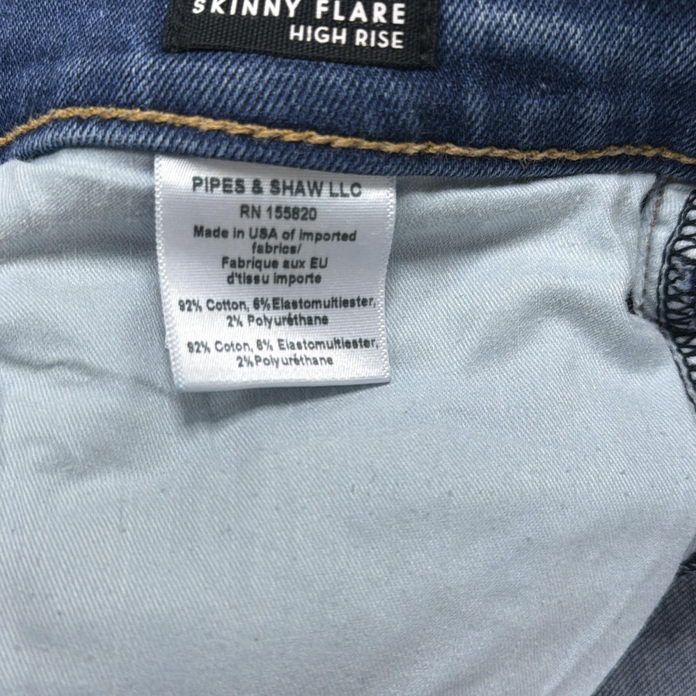 Veronica Beard Jeans Womens 30 Blue Beverly Skinny Flare High Rise Stretch - Picture 10 of 11